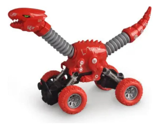 Auto De Dinosaurio Extensibles 17cm Varios Colores