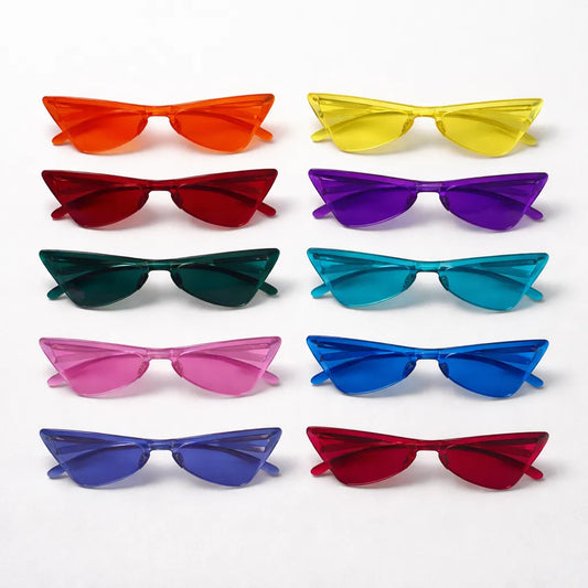 Pack X6 Lentes De Sol Cat Eye Colores Surtidos Cotillon