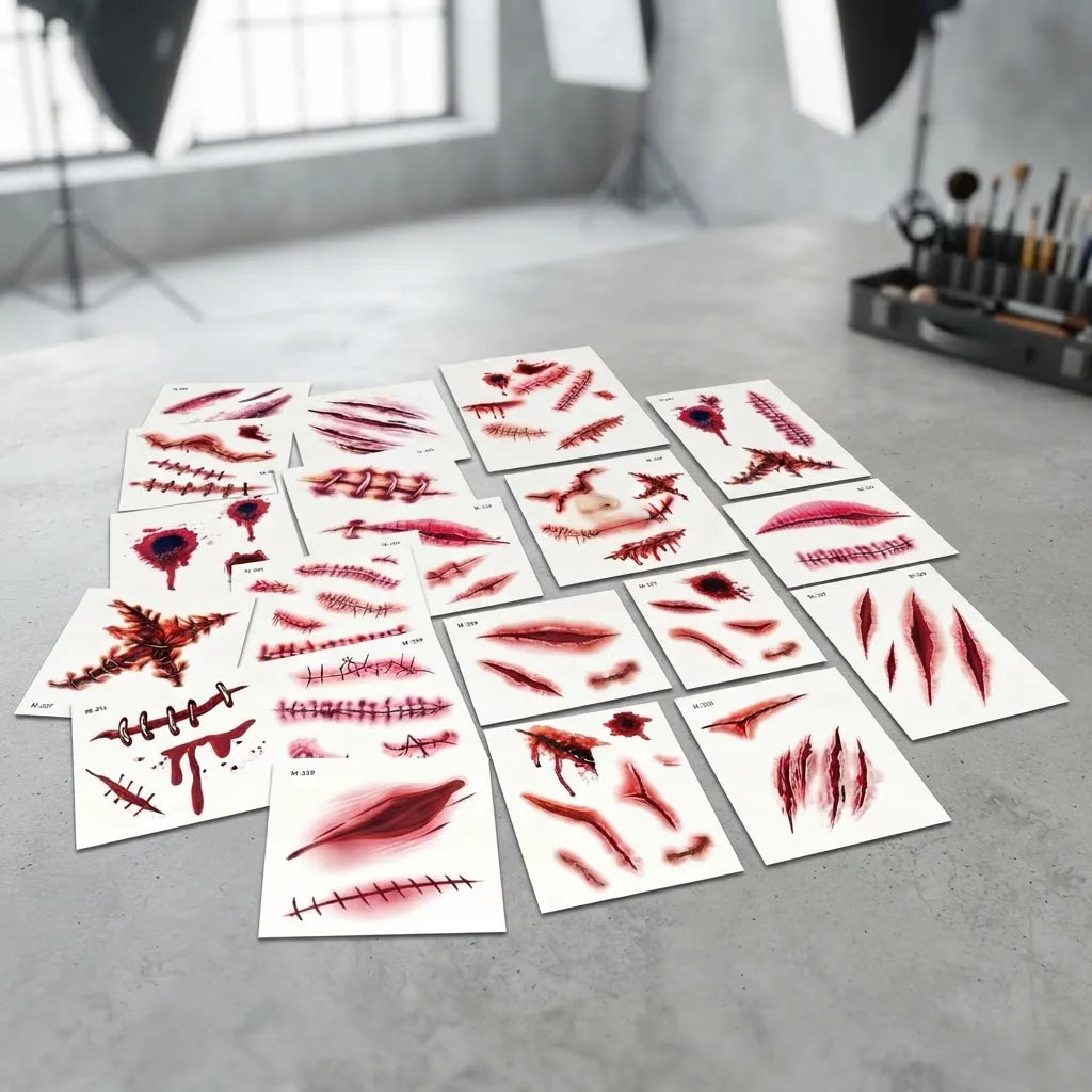 Tatuajes Temporales Halloween Heridas Y Cicatrices