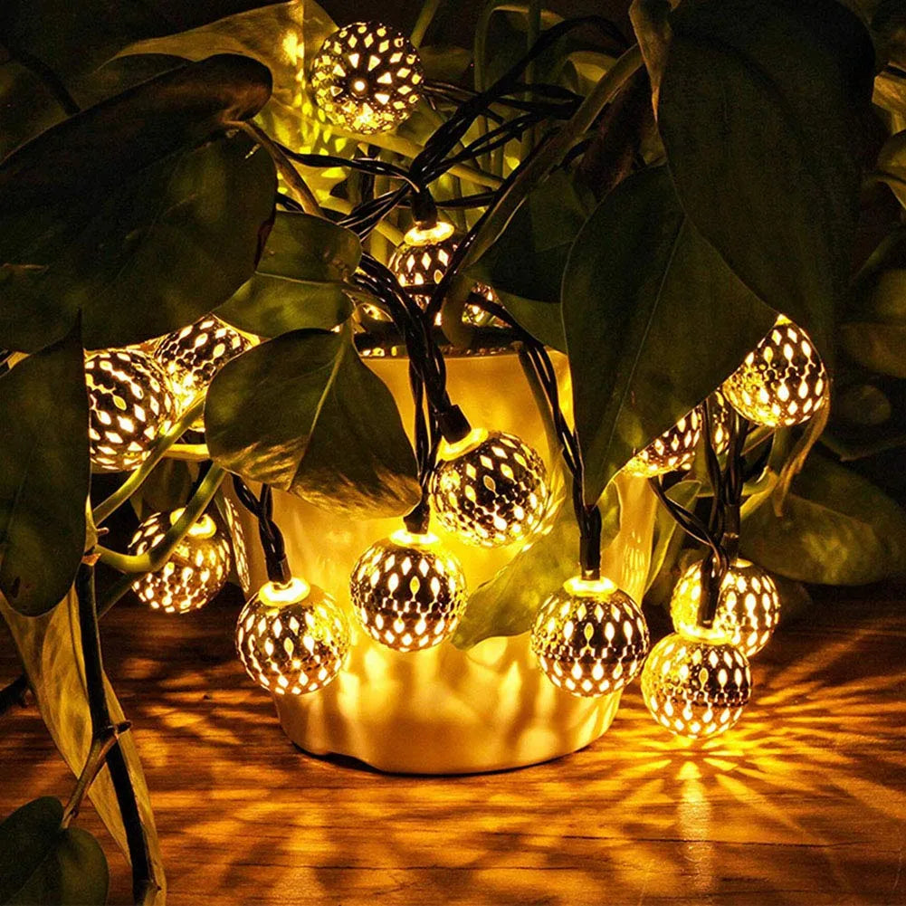 Guirnalda De Luces Marroquies A Pila 20 Luces