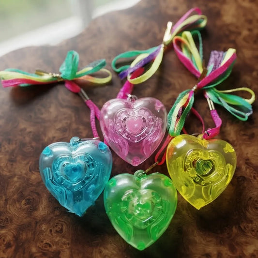 Collar Corazón Luminoso Plástico Surtidos Pack X12 Cotillon