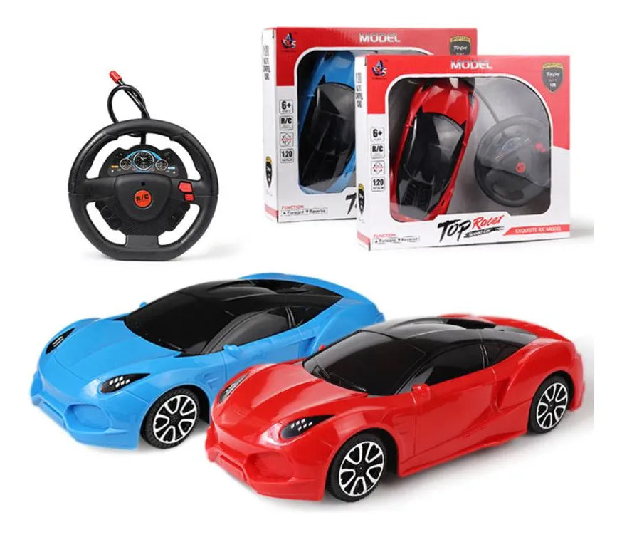Auto A Control Remoto Estilo Volante Rojo O Azul