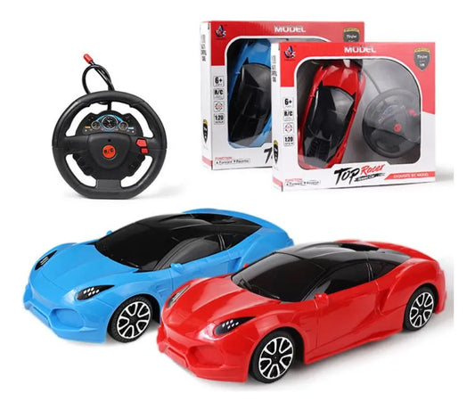 Auto A Control Remoto Estilo Volante Rojo O Azul