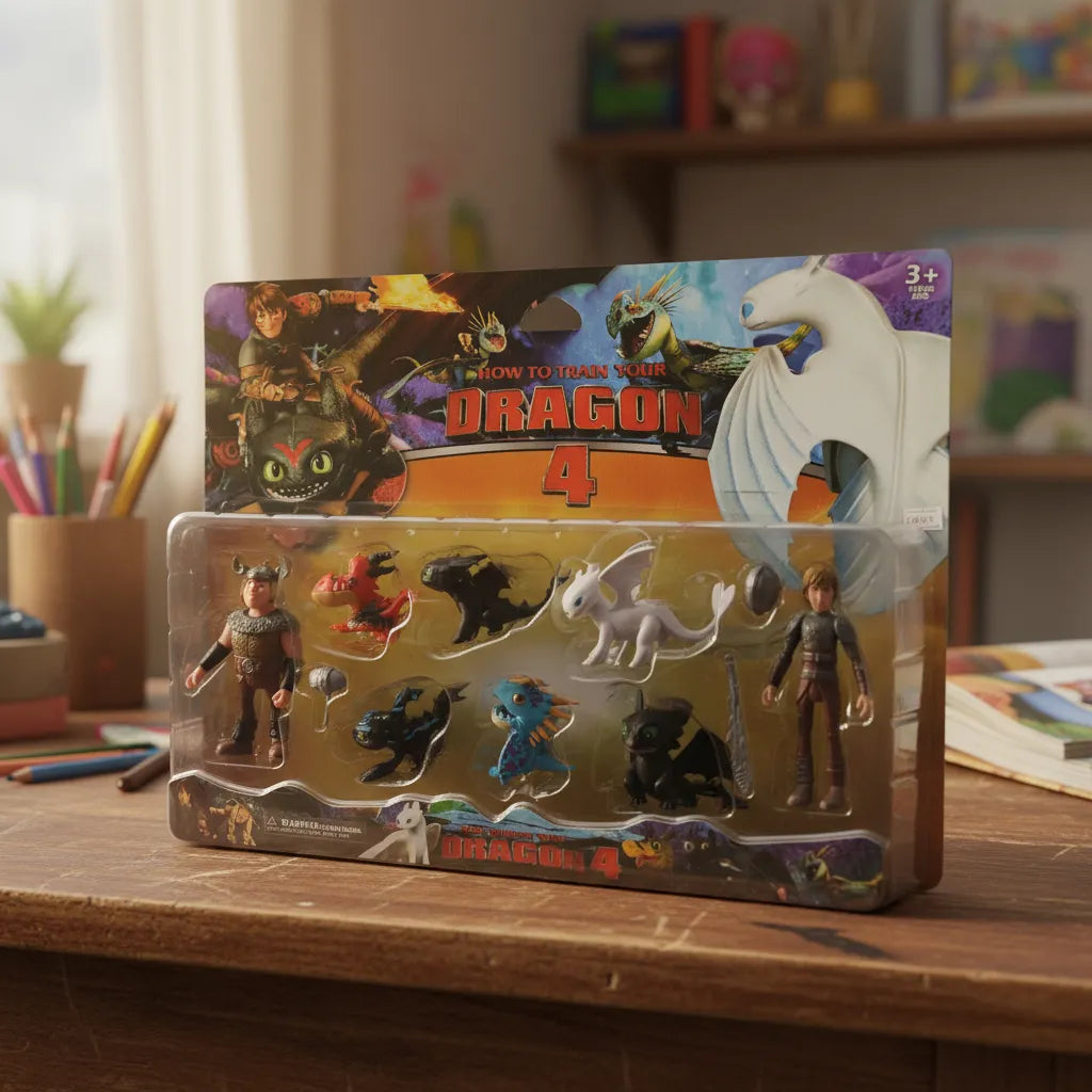 Set De Muñecos Como Entrenar A Tu Dragon 8pcs