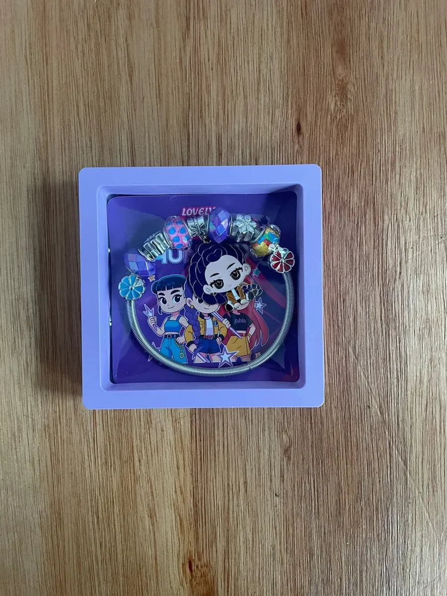 Pulsera Guerrera Kpop Con Dijes Infantil