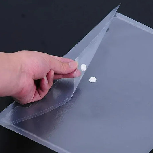 Sobre Transparente Pvc Tamaño A4 Con Cierre Botón