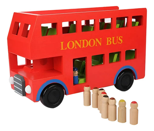 Autobus En Madera 2 Pisos 15 Pasajeros Montessori