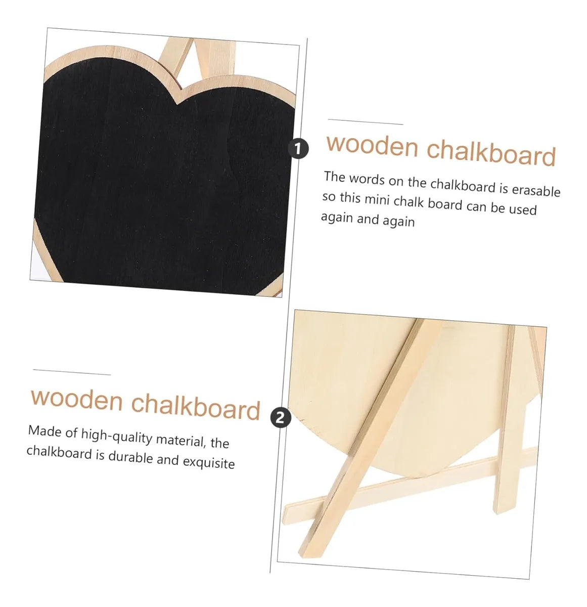 Pizarra Mini Con Atril Corazon 10x8cm