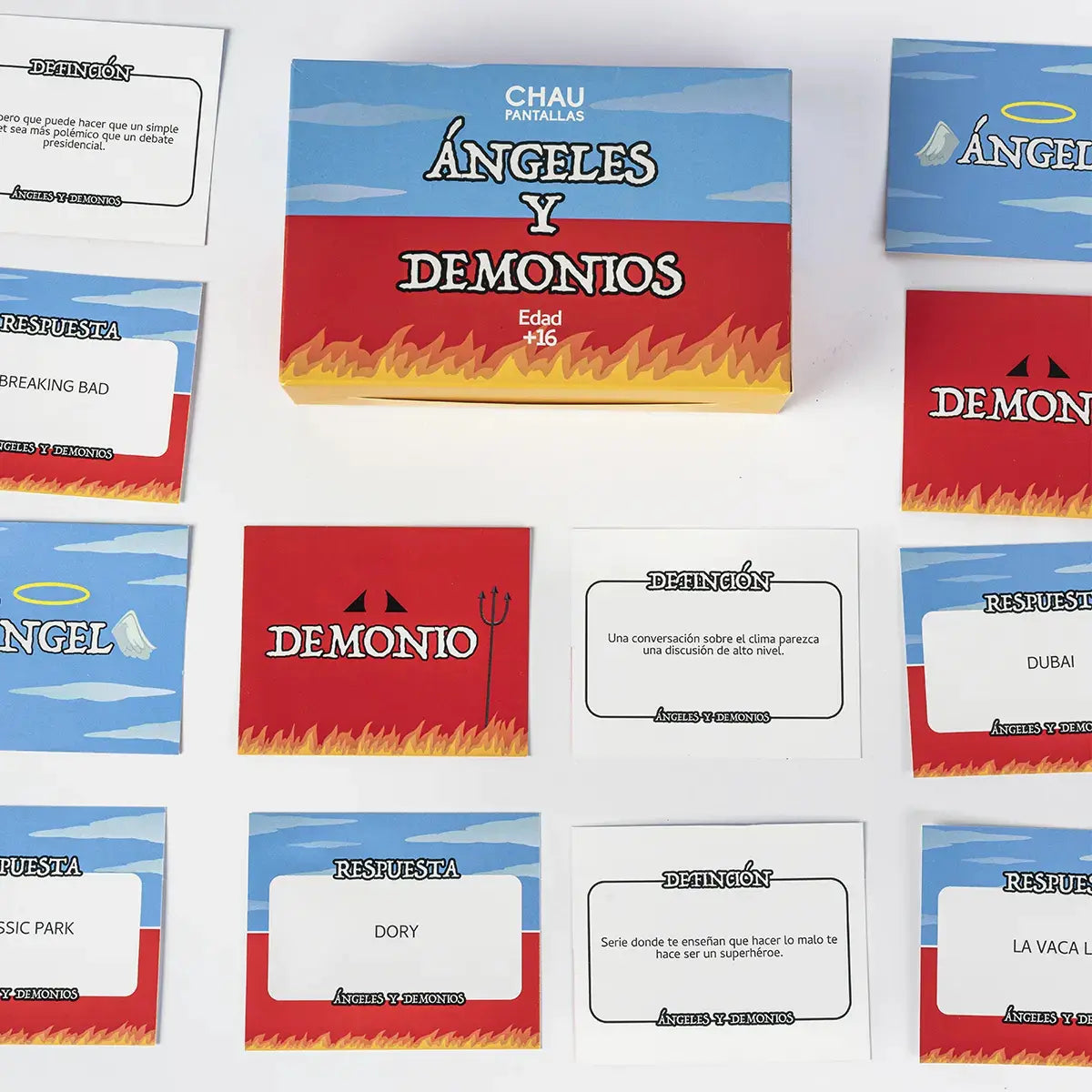 Juego Cartas Angeles Y Demonios Chau Pantallas