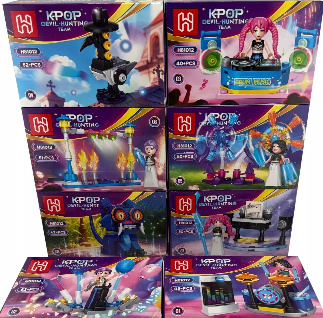 Bloques Para Armar Personajes de las Guerreras Kpop 8 Modelos