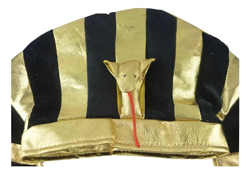 Set Rey Egipcio Faraón Bastón Gorra Disfraz Dorado