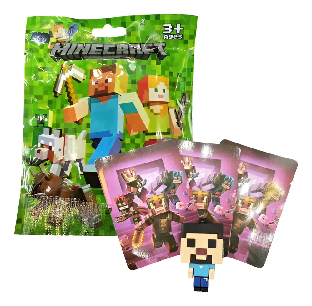 Sobre Sorpresa Minecraft Muñeco + 3 Cartas