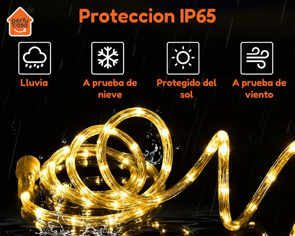 Guirnalda Manguera Led Calida 10 Mts interior Exterior 220v