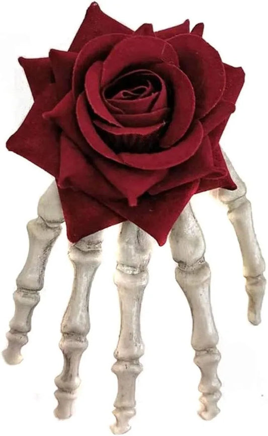 Pinza Broche Esqueleto Hueso Para Pelo Halloween