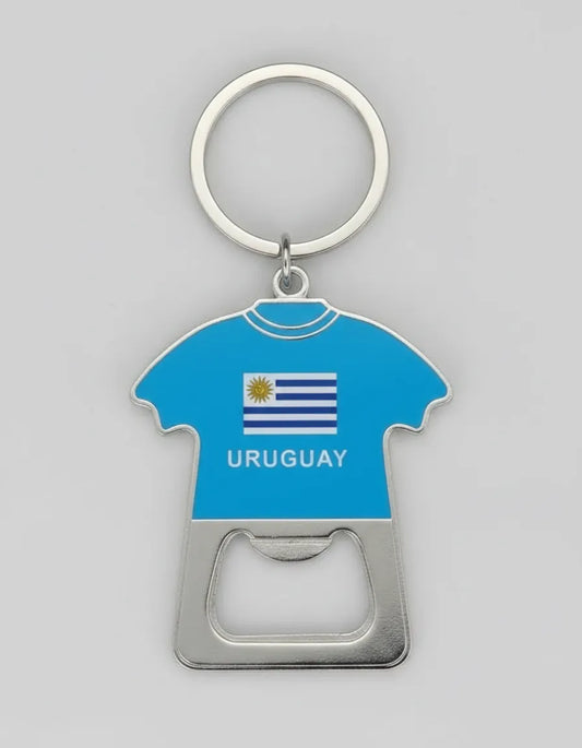 Llavero Destapador Metálico Camiseta Uruguay