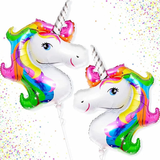 Globos Unicornio Metalizado 90 Cm Set X3