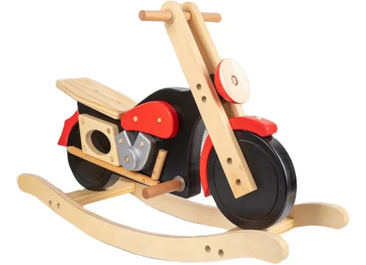 Moto Balancín Mecedora En Madera Infantil Única