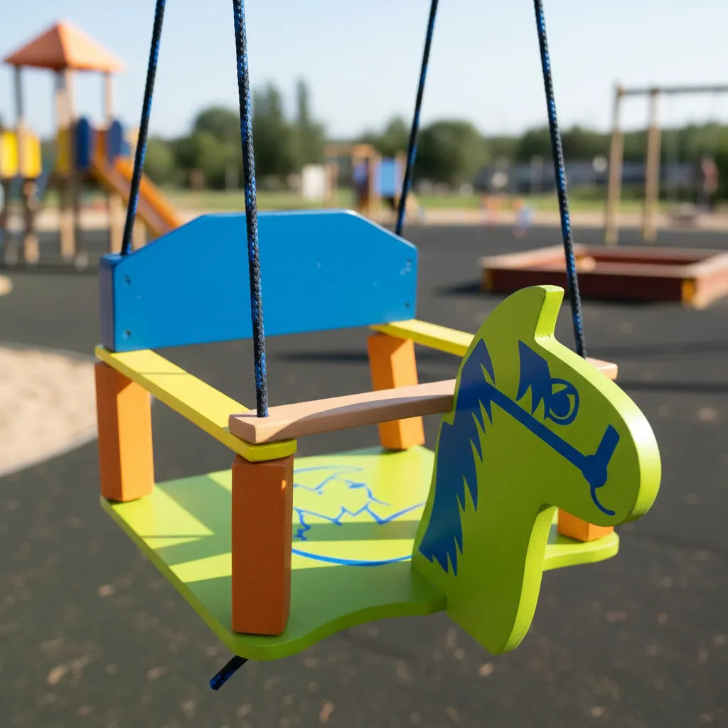 Hamaca Bebe De Madera 35x33 Con Soporte Protector