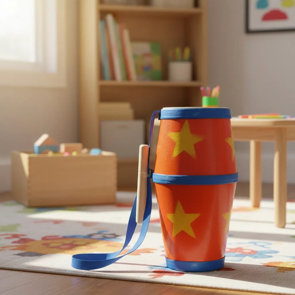 Tamboril Juguete Grande Fibra Lonja Natural 60cm