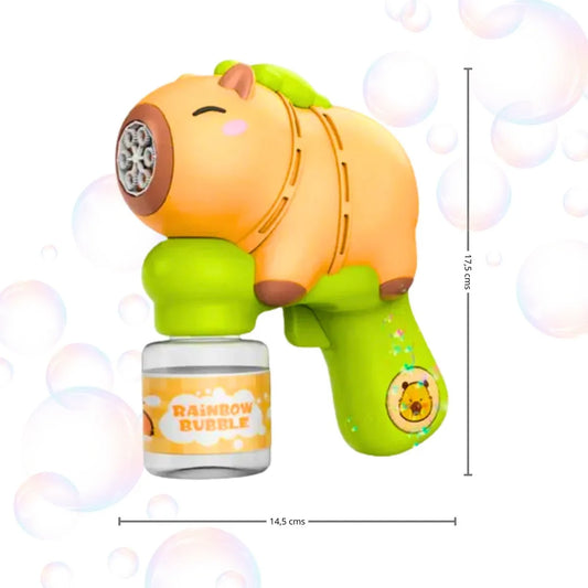 Pistola Burbujero Capibara Con Luz Y Sonido A Pila