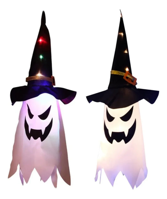 Fantasma Con Luz Halloween Colgante 45cm