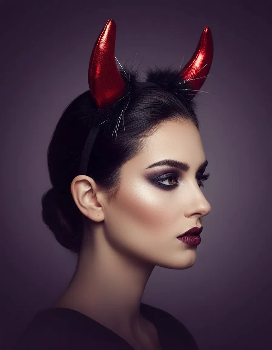 Tiara Roja Diabla Para Disfraces Disfraz Cotillon