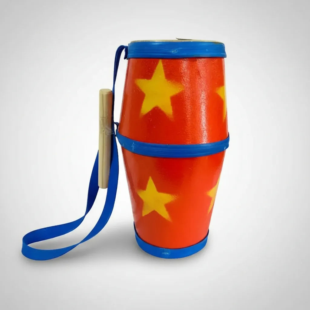 Tambor Juguete Infantil Chico Fibra lonja natural 33cm