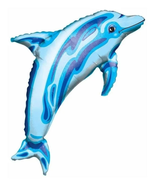 Globo Delfin Metalizado Set X3 75 Cm