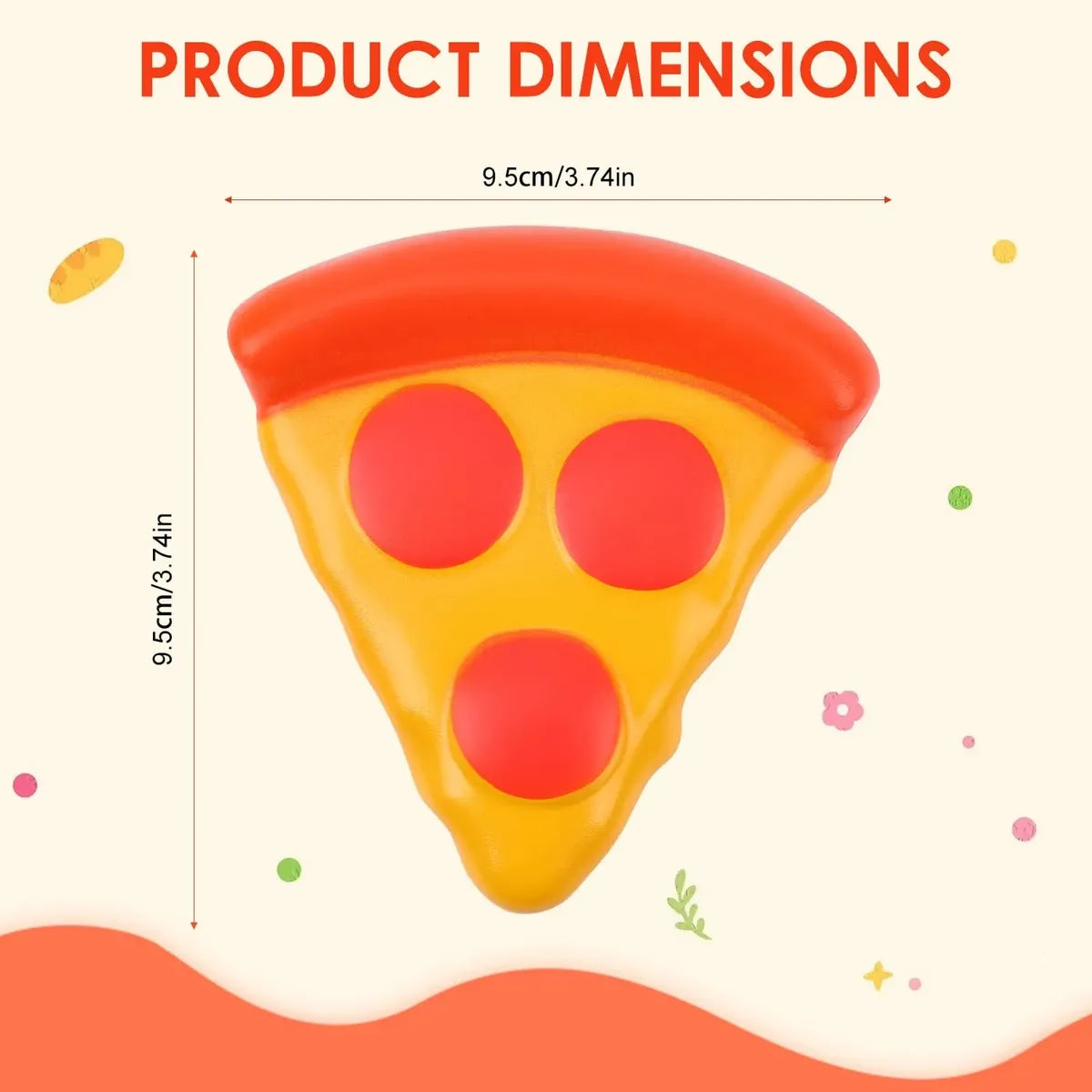 Juguete Antiestrés Squishy Squeezza Forma De Pizza