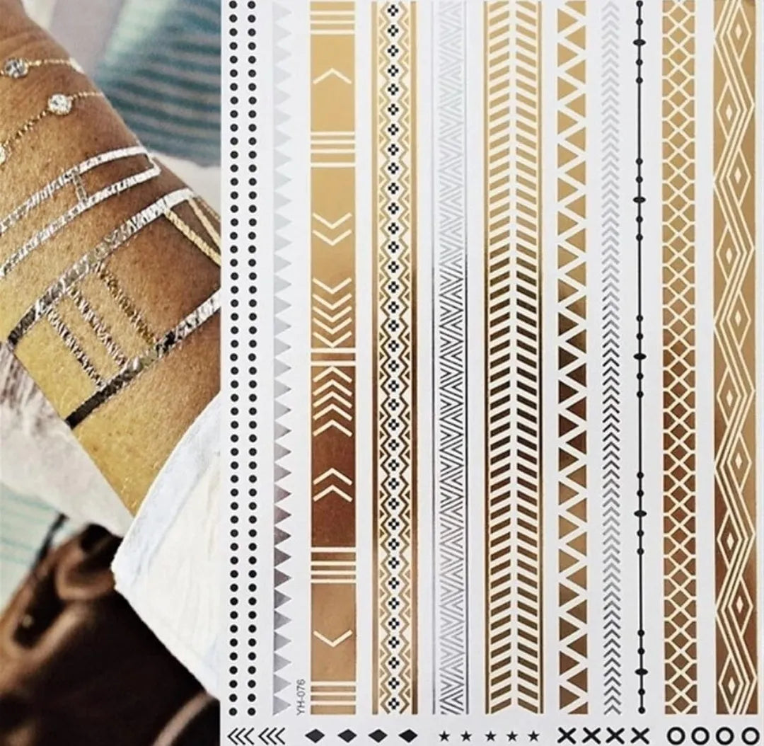 Tatuajes Temporales Dorados