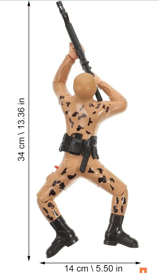 Soldado Militar Cuerpo A Tierra Luz Sonido Clásico