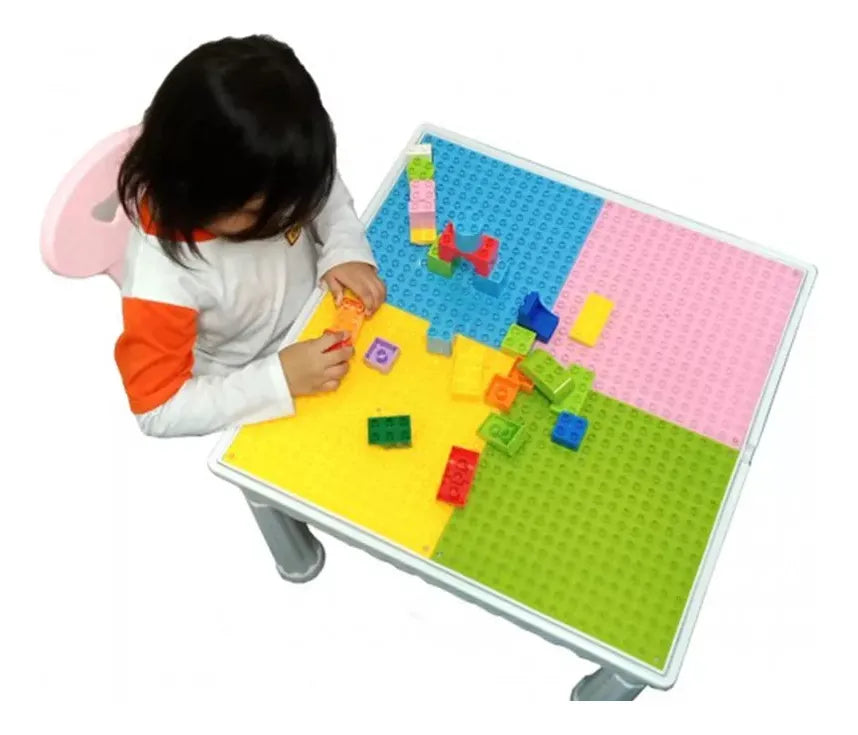 Mesa Multifuncion Infantil Con Silla Abs Didactica