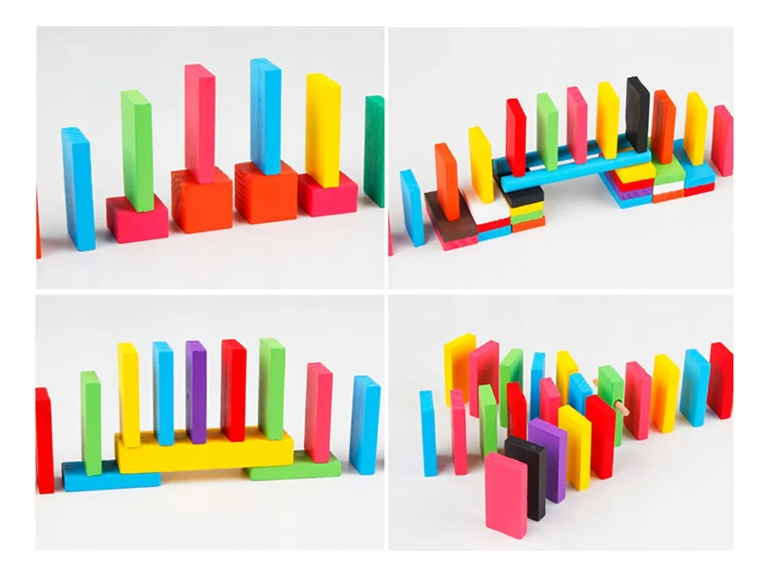 Domino En Madera De Colores 360pcs Montessori