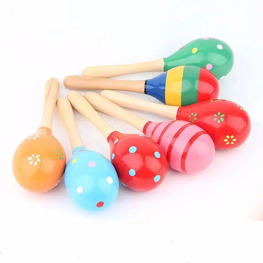 Sonajero Maraca En Madera Infantil Montessori 12cm