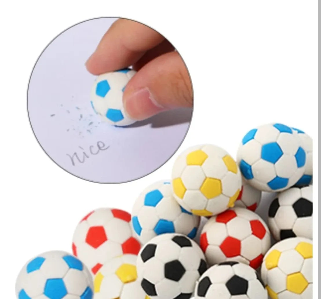 Gomas De Borrar Pelota De Futbol Pack X12 Souvenir