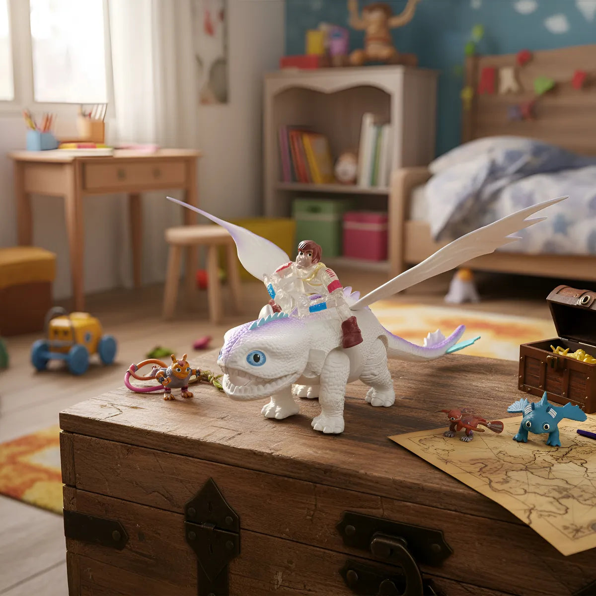 Muñeco Dragon Chimuelo Furia Luminosa Luz Y Sonido