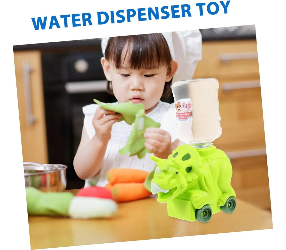 Mini Dispensador De Agua Infantil Dinosaurio 17cm