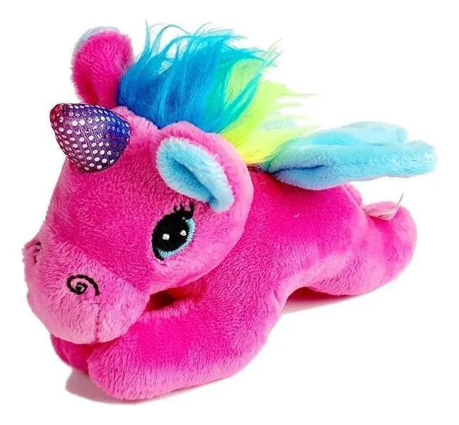 Unicornio De Peluche Casita Transportador 15x10cm