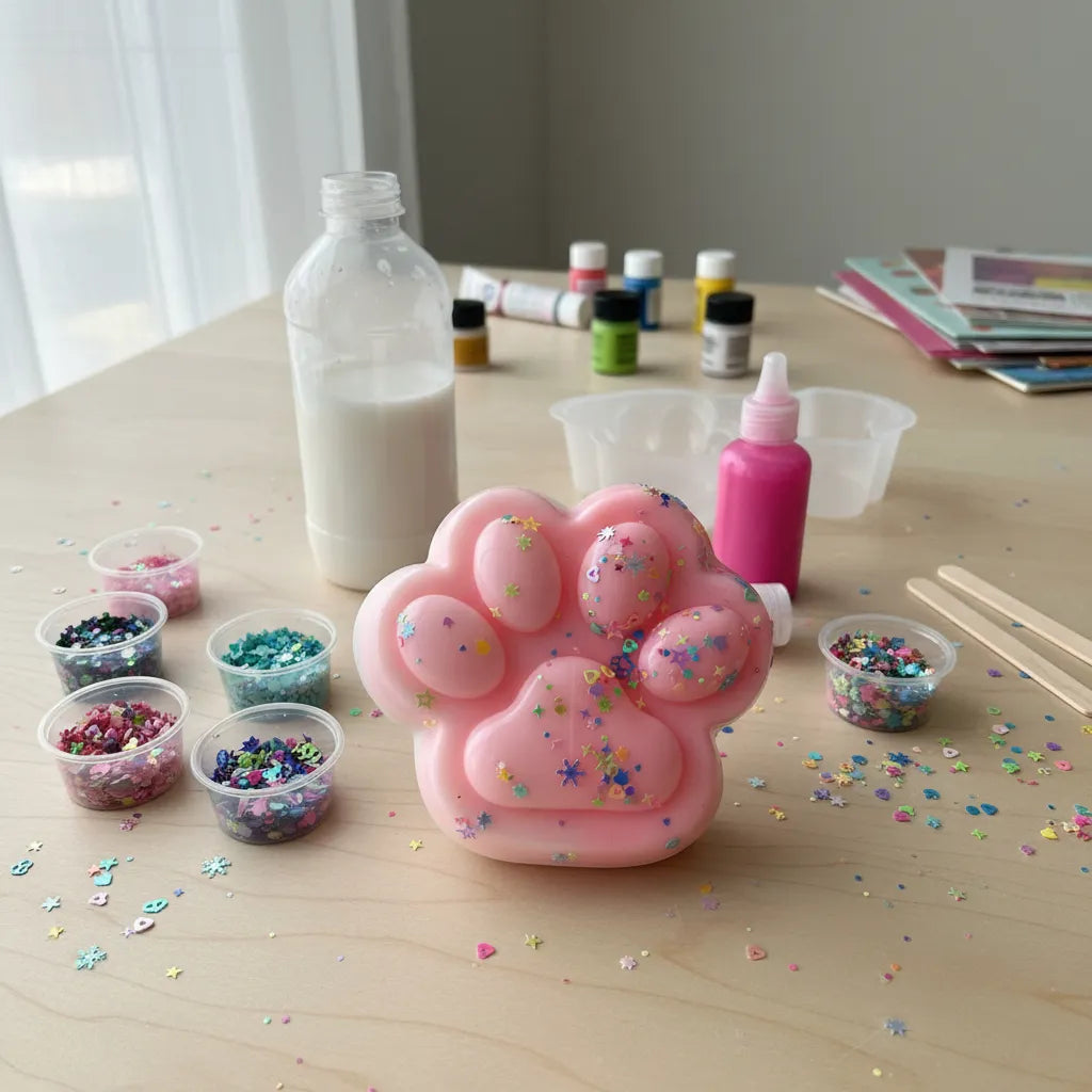 Squishy Huella Patita Perro Gato Antiestres X1 12cm