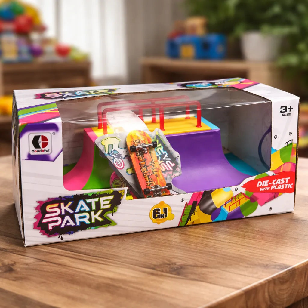Juego Pista Rampa Con Skate Para Dedos Skatepark Modelo D