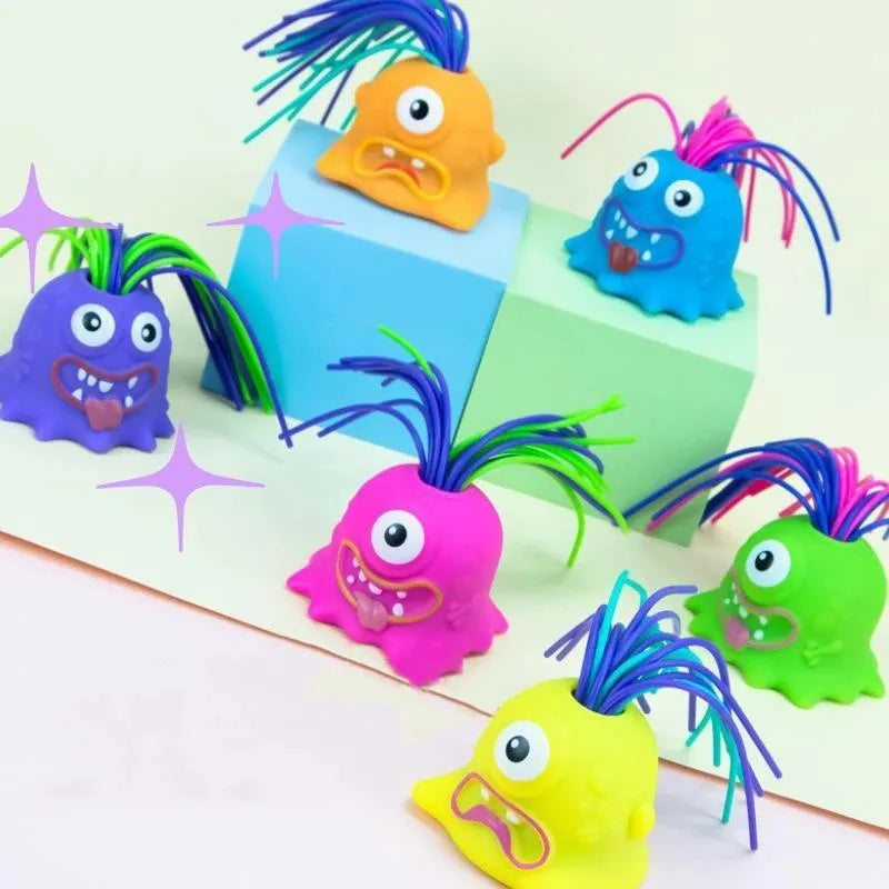 Monstruo Chillón Grita Tira Pelo Fidget Antiestrés