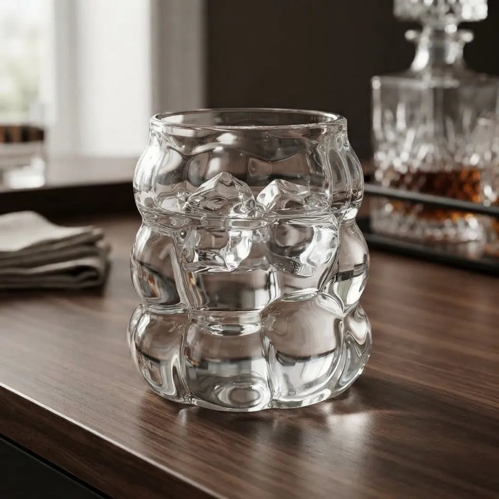 Vaso De Vidrio Moderno Diseño Burbuja Aesthetic