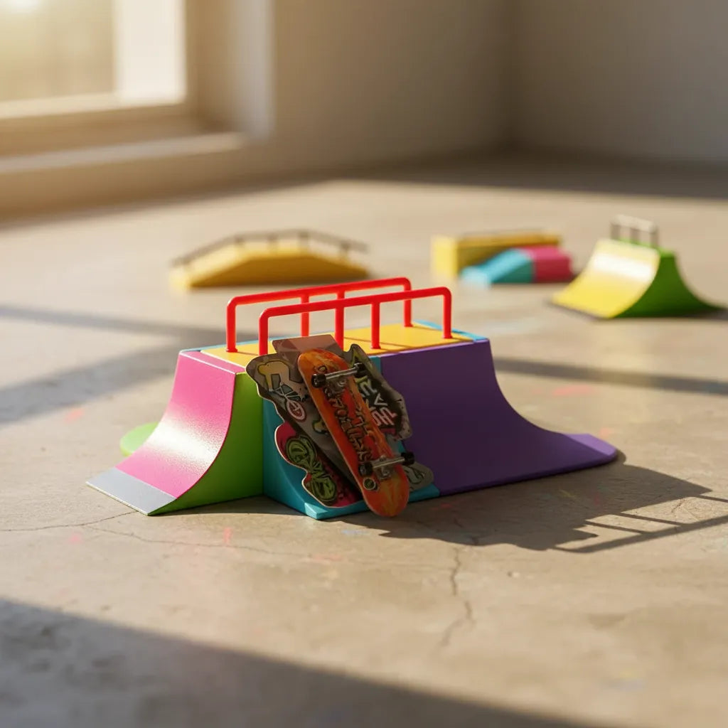 Juego Pista Rampa Con Skate Para Dedos Skatepark Modelo F
