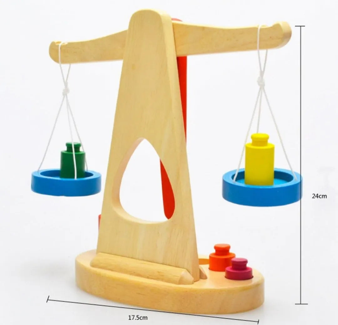 Juego De Balanza En Madera Montessori 24 X 17 Cm