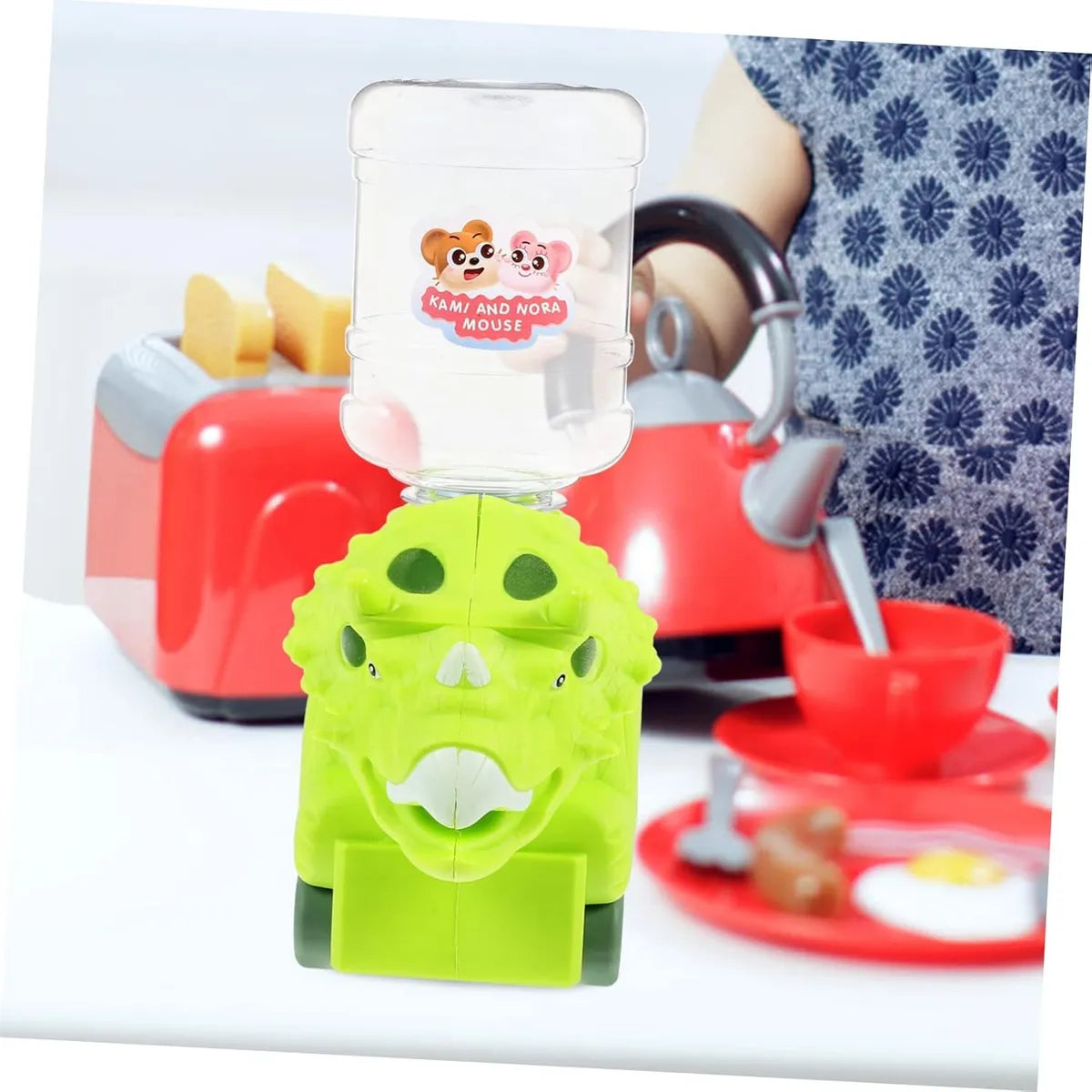 Mini Dispensador De Agua Infantil Dinosaurio 17cm