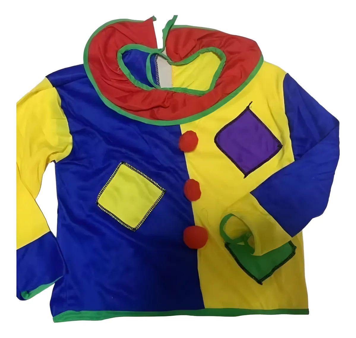 Disfraz Payaso Infantil Con Buzo Pantalón Y Nariz