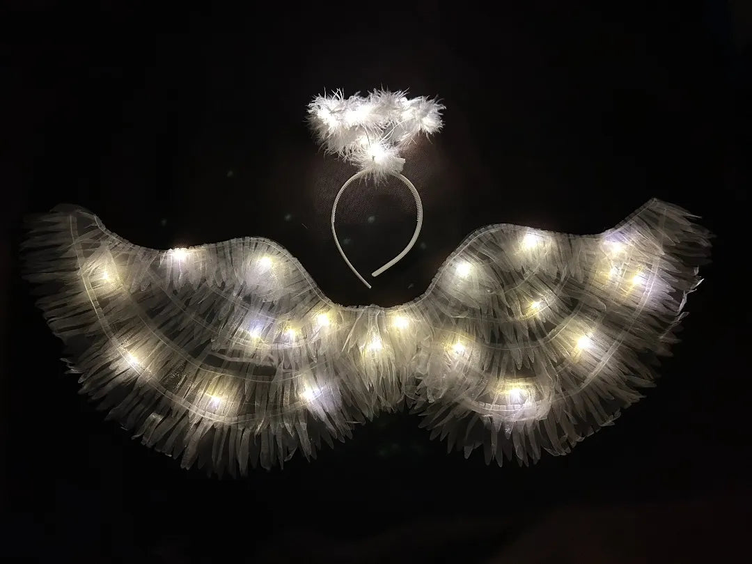 Set De Angel Con Luz Disfraz Cosplay