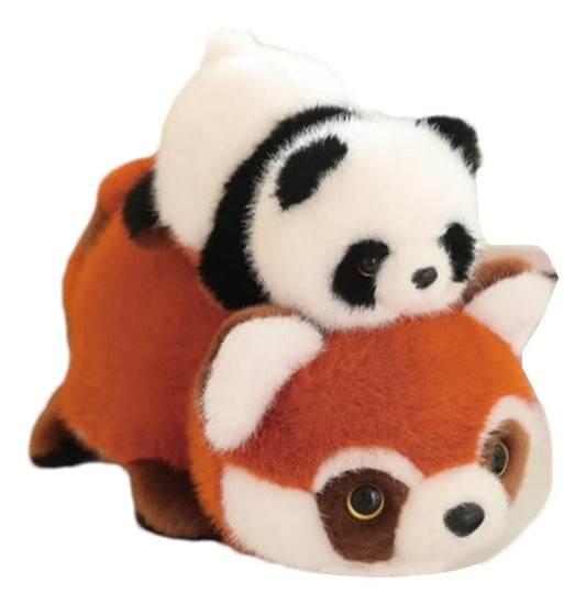 Peluche Magico 2 En 1 Panda Y Panda Rojo Reversible
