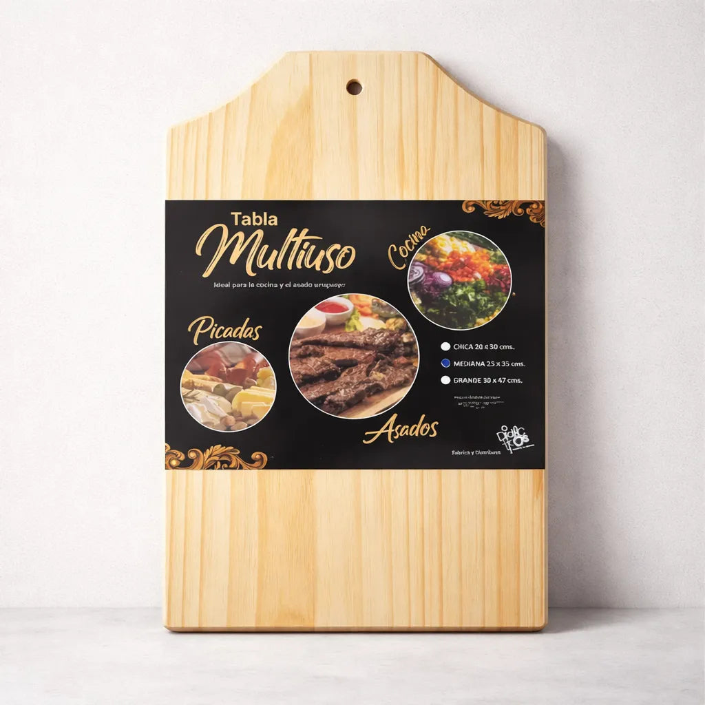 Tabla Multiuso De Madera Para Cocina 30x47 Cm