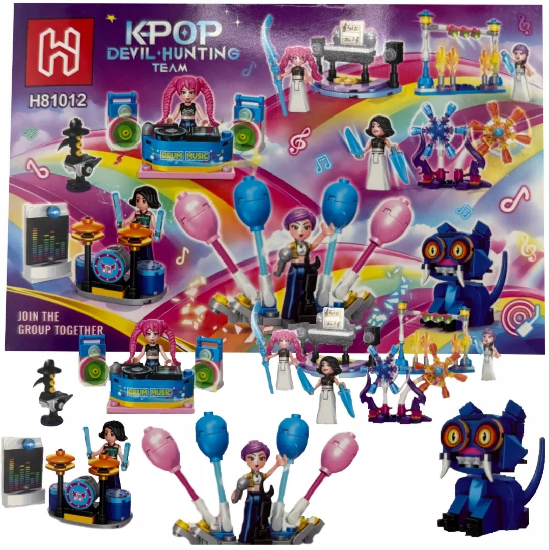Bloques Para Armar Personajes de las Guerreras Kpop 8 Modelos